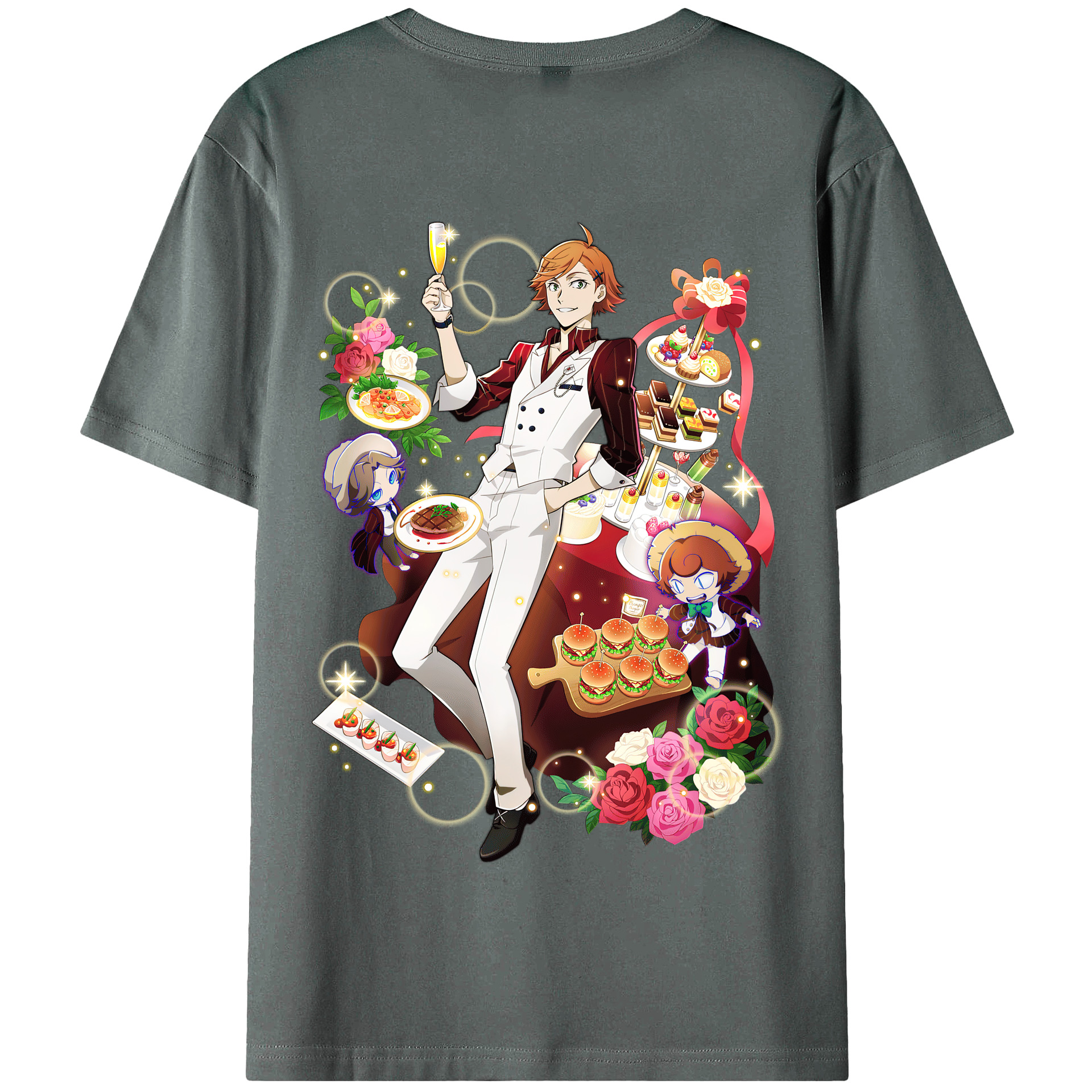 （画像用） 文豪ストレイドッグス Bungo Stray Dogs 綿100％半袖Tシャツ（背面プリント）
